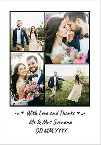 Tap to view With Love and Thanks Multi Photo Wedding Card