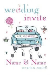 Pastel Polkadots - Invite Wedding Card